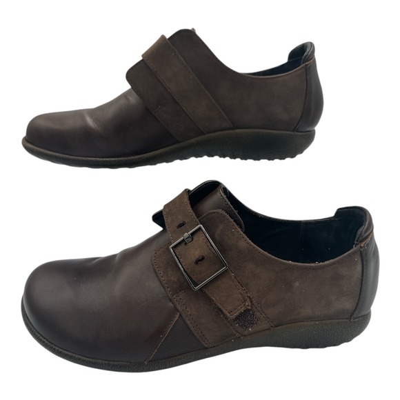 Naot Tane Brown Leather Monk Strap Buckle Comfort Loafers EU 40 US 9 - Picture 6 of 9